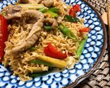 豬肉什錦蛋炒麵的食譜步驟5照片