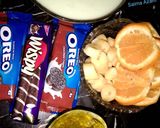 A picture of step 1 of 3 Layered Oreo dessert🍹 3 لٸیر اوریو ڈیزرٹ 🍹.