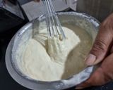 A picture of step 2 of Eggless Waffle with ice cream.