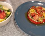 Foto del paso 9 de la receta: Migas de bacalao picantonas con pimiento asado en Air fryer