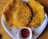 A picture of step 5 of Besan pudla (gujrati breakfast).
