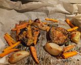A picture of step 3 of My cheese flat mushrooms.