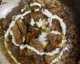 A picture of step 8 of Delicious white chicken karahi serve with chupri chapati.