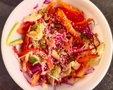 A picture of step 3 of Rainbow Salad.