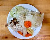 清蒸蔬食佐干貝醬的食譜步驟1照片