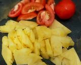 Hình bước làm 1 của món Tép săm nấu riêu dứa