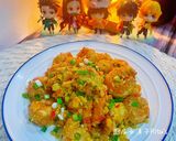 A picture of step 4 of Salted Egg Yolk Shrimp Balls.