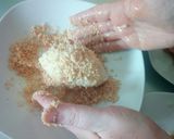 A picture of step 6 of Arancini - mozzarella and ragù stuffed rice balls.