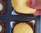 A picture of step 5 of Rasmalai Stuffed Brownies.