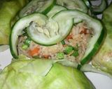 A picture of step 6 of Cabbage rolled fried rice.