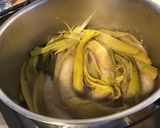 Une image de l'étape 4 de Nids de poireaux vinaigrette (au bouillon de champignons).