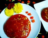 A picture of step 6 of Papaya halwa.