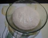 A picture of step 2 of Spinach Alfredo pizza (homemade base).