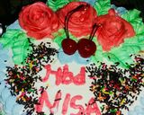 Foto langkah ke 7 dari resep Kue ultah brownis kukus.