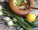 Une image de l'étape 9 de 🥄🍋🍃Œufs🥚mimosas 🍽️🧉🍯sur lit de salade 🥗.