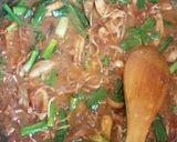 A picture of step 7 of White rice with Mongolian chicken stew,Green salad and champman.