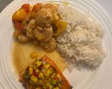 A picture of step 7 of Grilled Mango Sweet Pepper Shrimp.