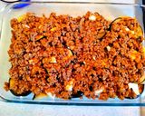 Padlizsános, darált húsos rakott krumpli recept fázis 6 fotója