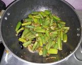 A picture of step 5 of Bhendi masala simple and quick.