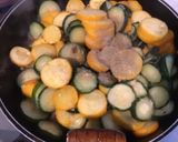 Une image de l'étape 4 de Courgettes bicolores au jus de bœuf et herbes aromatiques.