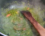 A picture of step 7 of SPINACH RICE with PEAS..