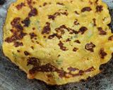 A picture of step 3 of Mix Veg Besan Chilla.