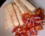 A picture of step 1 of Fried Yam.