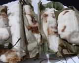 A picture of step 8 of Haldi Patra Pitha/Enduri Pitha(made with turmeric leaves).