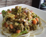 Foto del paso 5 de la receta: Espaguetis con ensalada tibia de vegetales...🍝