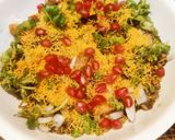 A picture of step 6 of Green Moong Dal Chaat.