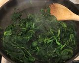 A picture of step 1 of Turkish style Spinach and Cheese Borek.