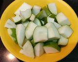 A picture of step 2 of Raw Mango Pickle.