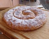 A picture of step 15 of Ensaimada with Mixed Berry Coulis.