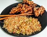 A picture of step 8 of Chinese rice.