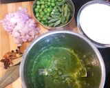 A picture of step 2 of Hariyali Pulao Green Herby Rice.