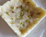 A picture of step 5 of Coconut milk barfi.