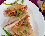 A picture of step 10 of Breakfast Wrap with leftover roti.