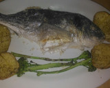 Foto del paso 5 de la receta: Dorada a la sal con guarnición y bella verde
