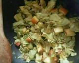 A picture of step 5 of Vickys Sauteed Cabbage with Leek and Apple, GF DF EF SF NF.