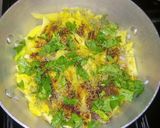 A picture of step 2 of French-Celery fries with fried eggs.