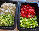 A picture of step 1 of Kung Pao Shrimp.