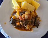Lecsós pirított pulykamáj recept fázis 9 fotója