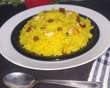 A picture of step 4 of Basanti pulao.