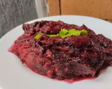 Foto del paso 7 de la receta: Berenjena🍆en salsa ahumada con champiñones🍄y remolacha🍄