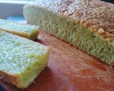 A picture of step 5 of Pandan Honeycomb Cake (Bánh bò nướng lá dứa).