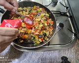 Foto del paso 3 de la receta: Arroz con verduras y bacon en 14 minutos