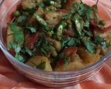 A picture of step 5 of Achari sabzi.