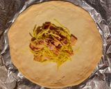 A picture of step 4 of Super easy Ham & cheese biscuit.