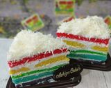 Foto langkah ke 5 dari resep Rainbow Cake irit telur.
