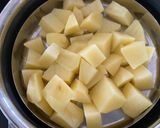 A picture of step 1 of Potato barfi (vegan).